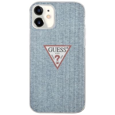3. Etui Guess Jeans Collection na iPhone 12 mini - niebieskie