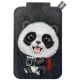 Portfel Magnetyczny Nimmy New Big-Eye Cute Pets 2.0 Panda ze stojakiem na telefon - czarny