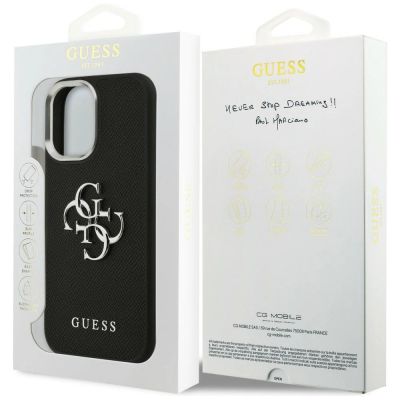 16. Etui Guess Grained Big 4G Classic Logo na iPhone 17 - czarne