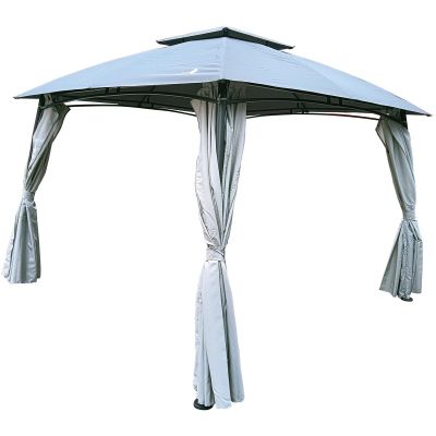 2. PAWILON OGRODOWY 3x3x2.6M Z ZASŁONAMI SZARY