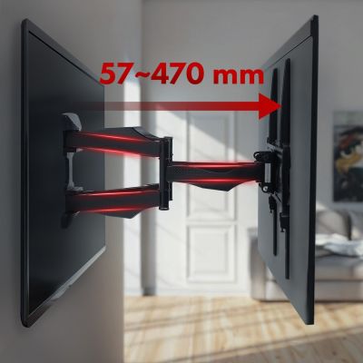 18. Uchwyt ścienny do telewizora Maclean MC-781 (Obrotowy, ścienne, Uchylny; 26" - 55"; max. 45kg)