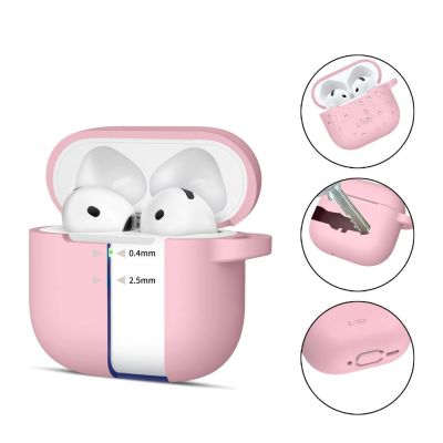 2. Etui Tech-Protect Silicone Hook na AirPods 4 - różowe