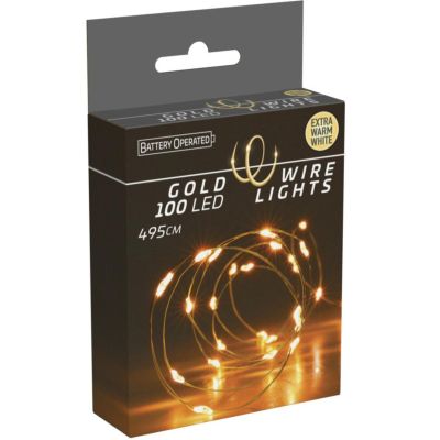2. LAMPKI DRUCIKI NA BATERIE GIRLANDA 100 LED SUPER CIEPŁY BIAŁY