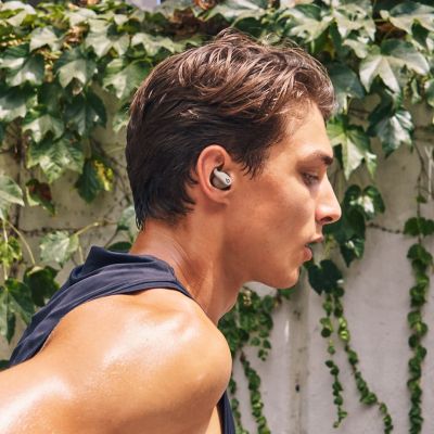 3. Słuchawki Apple Powerbeats Fit - Wireless Noise-Cancelling Workout Earbuds - Gravel Grey (ME2K4ZM/A)