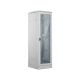 Szafa 24U 600x600, drzwi przednie szklane, drzwi tylne metalowe pełne, zamek, 4 belki nośne, cokół w zestawie, do samodzielnego montażu, kolor szary, ALANTEC