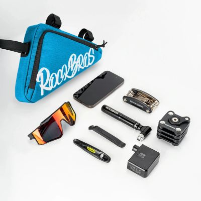 5. Torba rowerowa Rockbros G002 Flash Journey na ramę trójkątna 1.4 l - niebieska