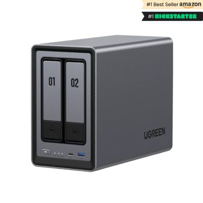 Ugreen NASync DXP2800 NAS System 2-Bay Kompaktowy Intel® N N100 8 GB DDR5 0 TB UGOS Pro Czarny