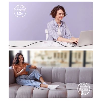 7. Kabel Joyroom Multi-Color Series A14 USB-C / Lightning 20W 1.2 m - czarny