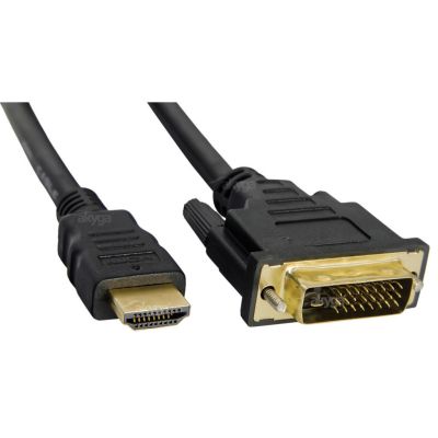 2. Kabel Akyga AK-AV AK-AV-11 (DVI-D M - HDMI M; 1,8m; kolor czarny)