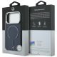 8. Etui Mercedes Leather 3D MagSafe na iPhone 17 Pro Max - granatowe