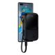 6. Baseus Qpow Digital Display powerbank z szybkim ładowaniem 10000mAh 22,5W QC/PD/SCP/FCP z wbudowanym kablem USB-C czarny