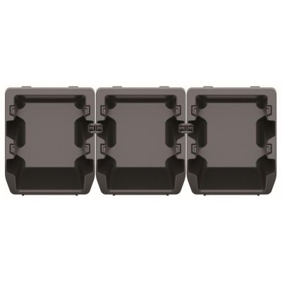 3. ZESTAW POJEMNIKÓW KUWET WARSZTATOWYCH BINEER SHORT 10SZT CZARNY KISTENBERG