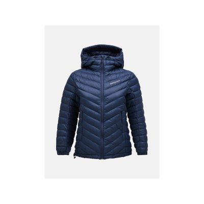 Kurtka puchowa Peak Performance W Frost Down Hood Jacket granatowy