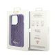 9. Etui Guess Sequin Script Metal na iPhone 14 Pro - fioletowe