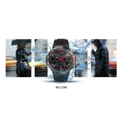 21. Smartwatch VELTORI VT140-1 Czarny Pasek Silikonowy