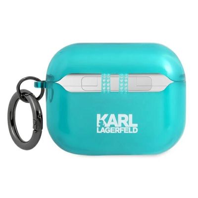2. Etui Karl Lagerfeld Choupette na AirPods Pro - niebieskie