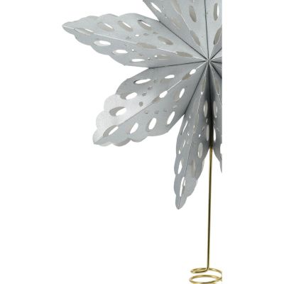 9. CZUBEK CHOINKOWY GWIAZDA 30CM PAPIEROWA SREBRNY