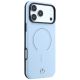 4. Etui Mercedes Leather 3D MagSafe do iPhone 18 Pro Max / 17 Pro Max - niebieske