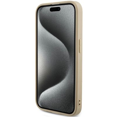 5. Etui Guess Saffiano Iridescent Script na iPhone 14 Pro Max - złote