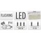 18. LAMPKI CHOINKOWE KURTYNA ŚWIETLNA 200x70CM ZEW LED CIEPŁY BIAŁY FLASH
