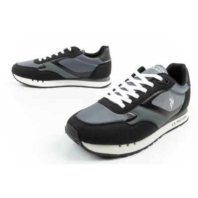 8. U.S Polo Assn buty sportowe sneakersy męskie modne wygodne szare