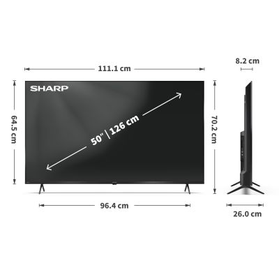 8. Telewizor QLED 50" SHARP 50HP5265E Smart TV Google TV UHD Czarny