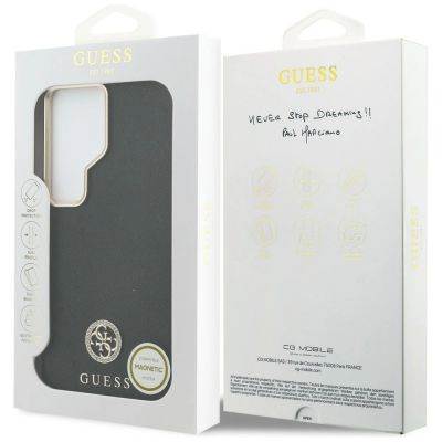 8. Etui Guess Rhinestone Round Logo MagSafe na Samsung Galaxy S26 Ultra - czarne