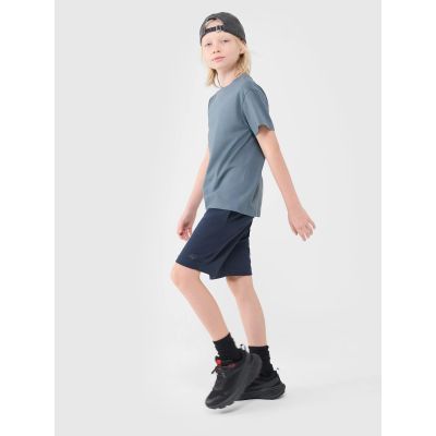 4. T-shirt oversize gładki chłopięcy 4F 4FJWSS25TTSHM2324-46S