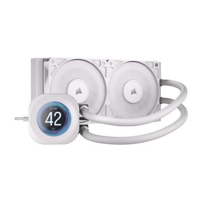 3. Chłodnica Wodna Corsair NAUTILUS 240 LCD Biały, 240mm