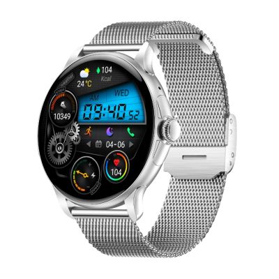 2. Smartwatch Damski Rubicon RNCF35 SILVER Bransoleta + Pasek