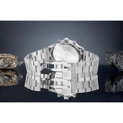 6. Zegarek Męski Giewont Chronograph Sapphire Srebrny GW4580-B2