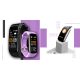 4. Smartwatch GIEWONT Czarno Jasnofioletowy 2 Paski GW200-8
