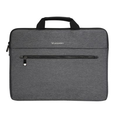 Torba na laptop Wozinsky WTL-15 15.6" z rączką i metalowym zamkiem - szara