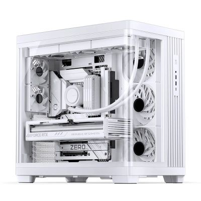 23. Jonsbo TK-4 Gehäuse, Midi-Tower, ATX, Tempered Glass - weiß