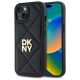 Etui DKNY Quilted Stack Logo na iPhone 15 - czarne