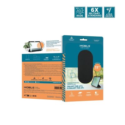 4. Mobilis 060021 etui na tablet 27,9 cm (11") Etui z klapką Czarny, Przezroczysty