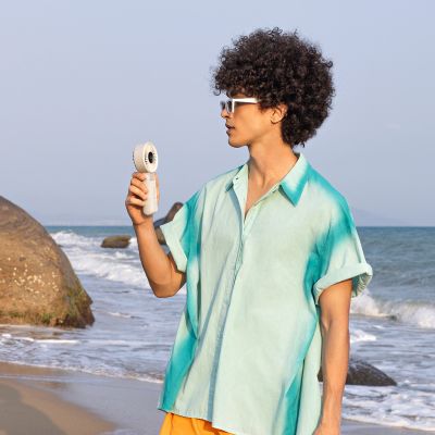 16. Mini wentylator Jisulife Handheld Fan Life7 3600mAh przenośny wiatraczek USB - szary