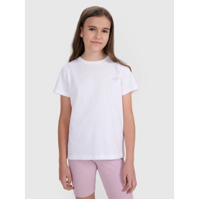 11. T-shirt regular gładki (ZESTAW 2 szt.) dziecięcy 4F 4FJRAW25TTSHU3157-91S