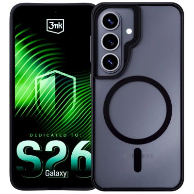 14. Etui 3mk Satin Armor MagCase na Samsung Galaxy S26 - przezroczysto-czarne