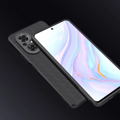 13. Nillkin Textured Case wytrzymałe wzmocnione etui z żelową ramką i nylonem na tyle Honor 50 SE czarny