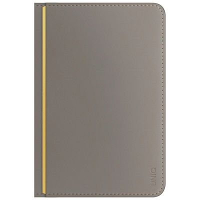 5. Etui na paszport UNIQ Belmont z blokadą RFID - szaro-żółte