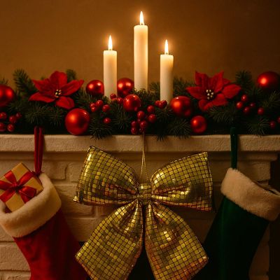 5. KOKARDA DEKORACYJNA ZŁOTA 30x34CM MICA