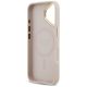 7. Etui Guess Grained Strass Logo MagSafe na iPhone 17 - różowe
