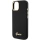 6. Etui Guess Silicone Script Metal Logo & Frame na iPhone 15 - czarne