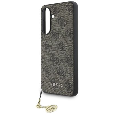 5. Etui Guess 4G Charms Collection na Samsung Galaxy A56 - brązowe