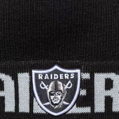 3. Czapka zimowa New Era NFL Las Vegas Raiders Wordmark Black Cuff Knit Beanie Czarna - 60691248