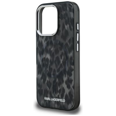 6. Etui Karl Lagerfeld IML Leopard Pattern MagSafe na iPhone 16 Pro Max - czarne