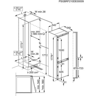 16. Lodówka do zabudowy ELECTROLUX LNT6NE18S (178 cm wys.)