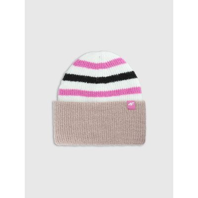 3. Czapka beanie dziewczęca 4F 4FJWAW25ACAPF646-90S