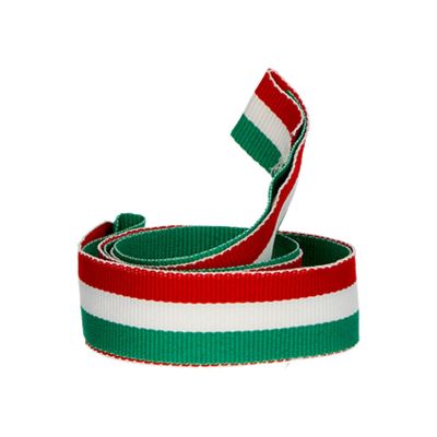2. Wstążka 20 mm - Zielono - Biało - Czerwona
